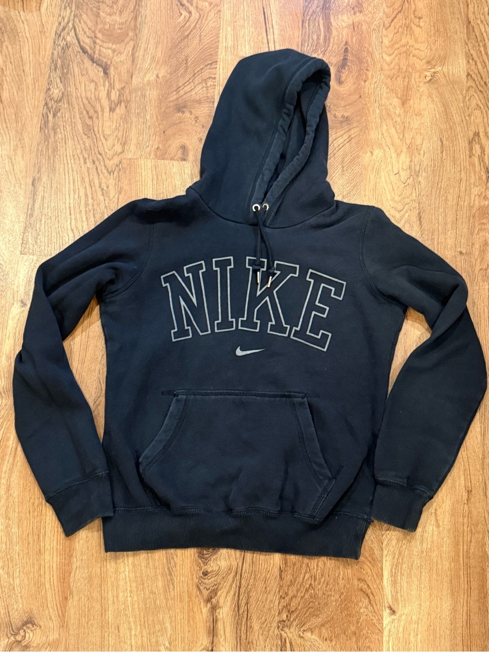 Women’s Nike Black Crewneck Hoodie with Large Logo
